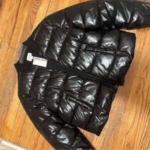 Nine West Shiny Black Puffer Jacket